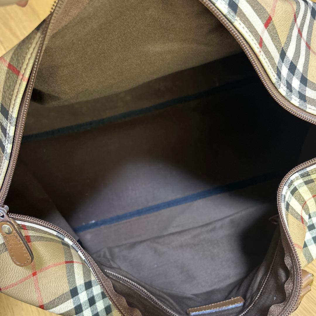 Burberry チェック柄 ボストンバッグ
