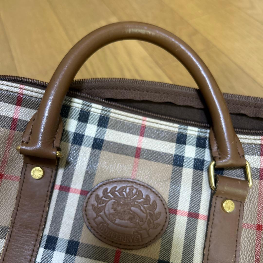 Burberry チェック柄 ボストンバッグ