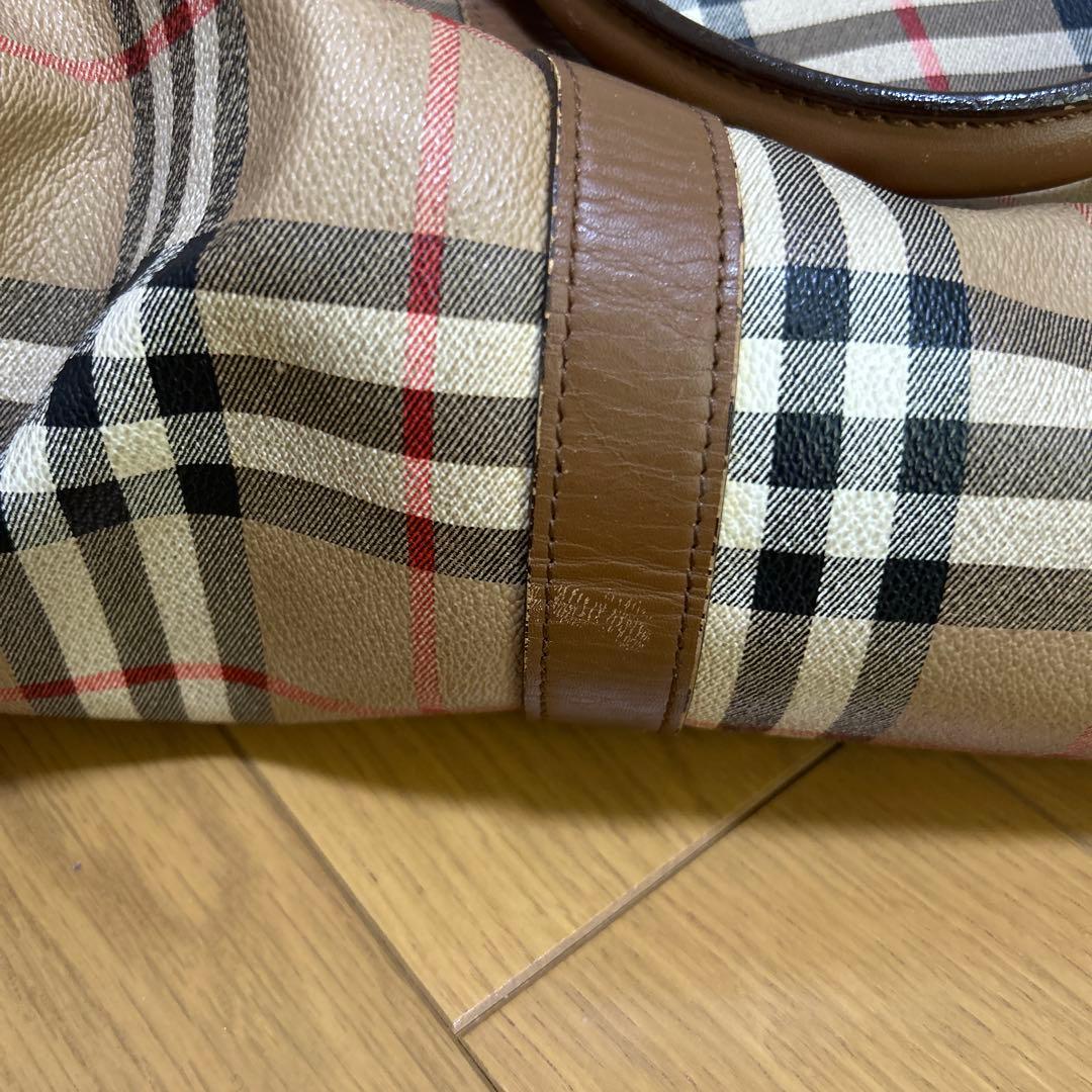 Burberry チェック柄 ボストンバッグ