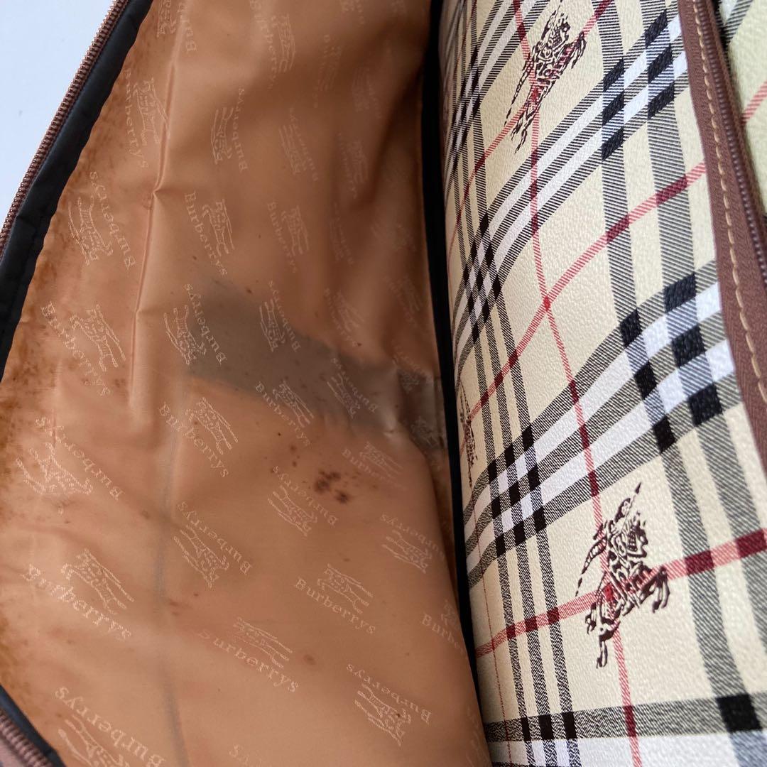 Burberry ボストン　キャリーバッグ　PVC ノバチェック　大容量