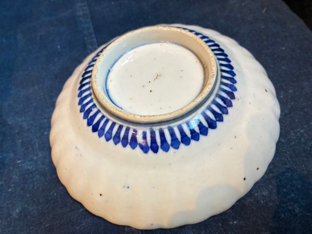 古伊万里　春秋鳥獣人物戯画　浅皿　江戸期　傷なし