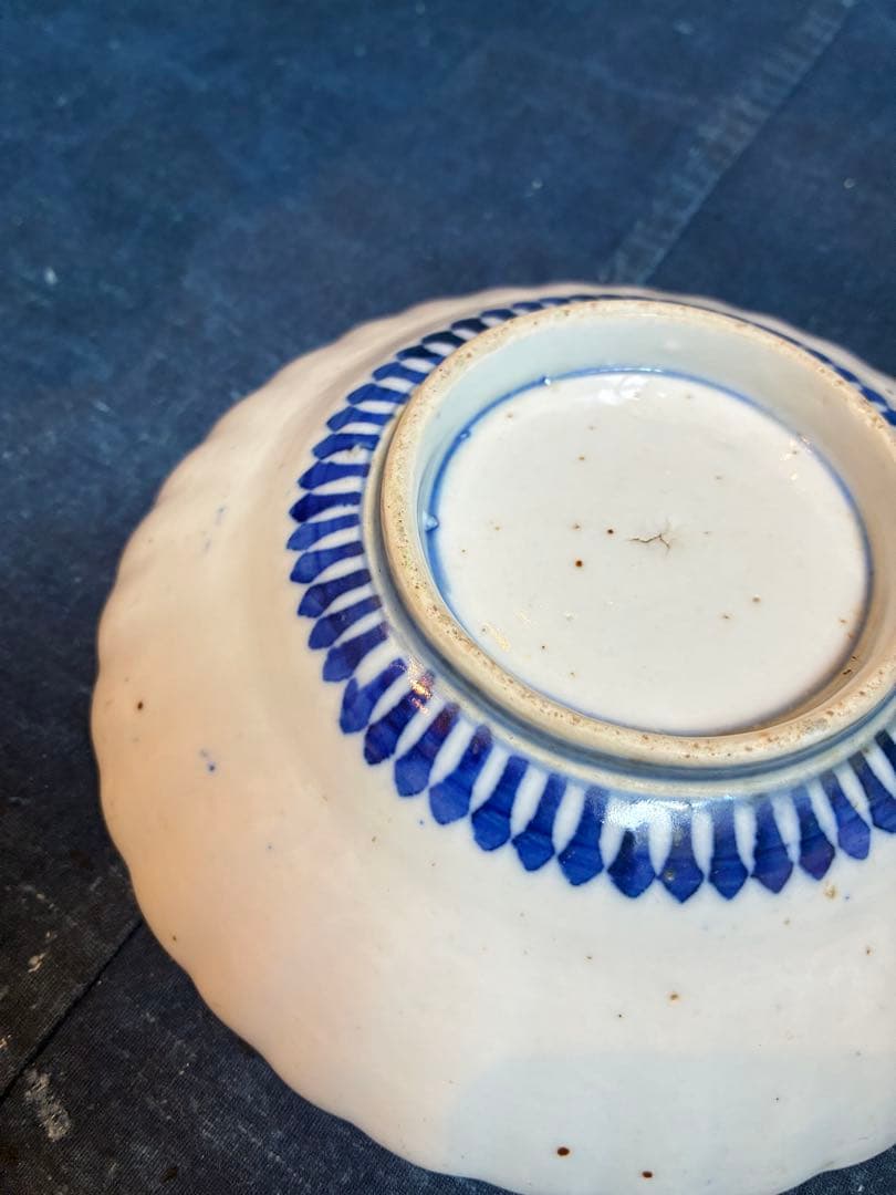 古伊万里　春秋鳥獣人物戯画　浅皿　江戸期　傷なし