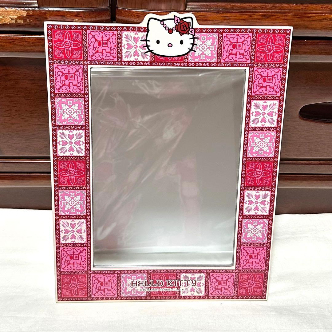 激レア品　サンリオ　ハローキティ　ローズキティ　木製ミラー　オリエンタル