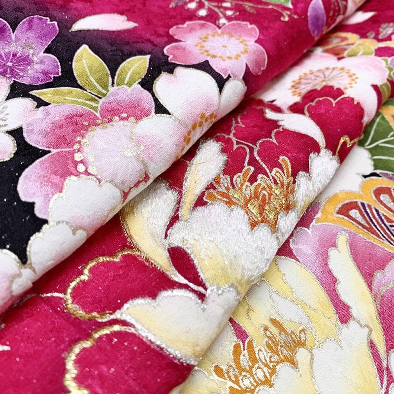 512z13☆振袖 身幅広め 銀通し 古典柄 ラメ刺繍☆美品 成人式 結婚式