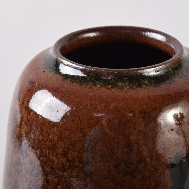 茶道具　平安　笹田有祥作　摸　六祖　茶入　仕覆付　共箱　V　7870