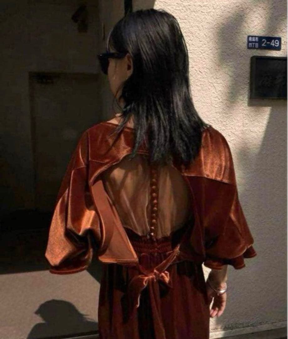 《Na♡》アメリ　2way CURVE VELOURS DRESS