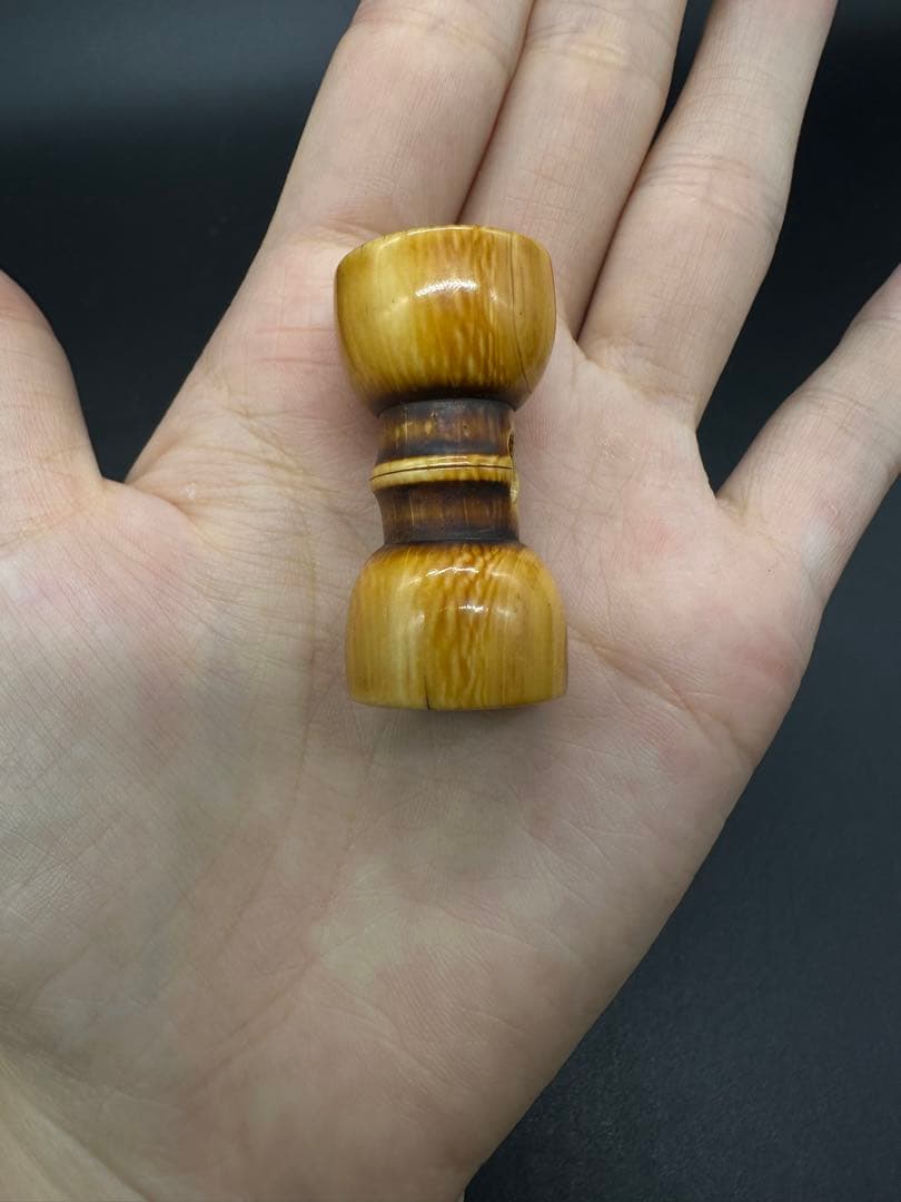 江戸時代　根付　太鼓形　蓋置　天然材質　骨董古美術