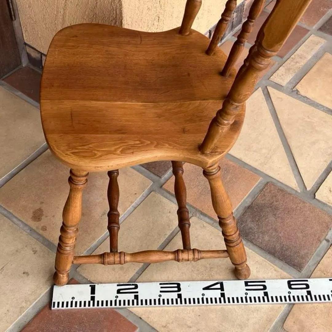 直*美様 昭和レトロな椅子 オシャレなデザインの 丈夫な木製美品です