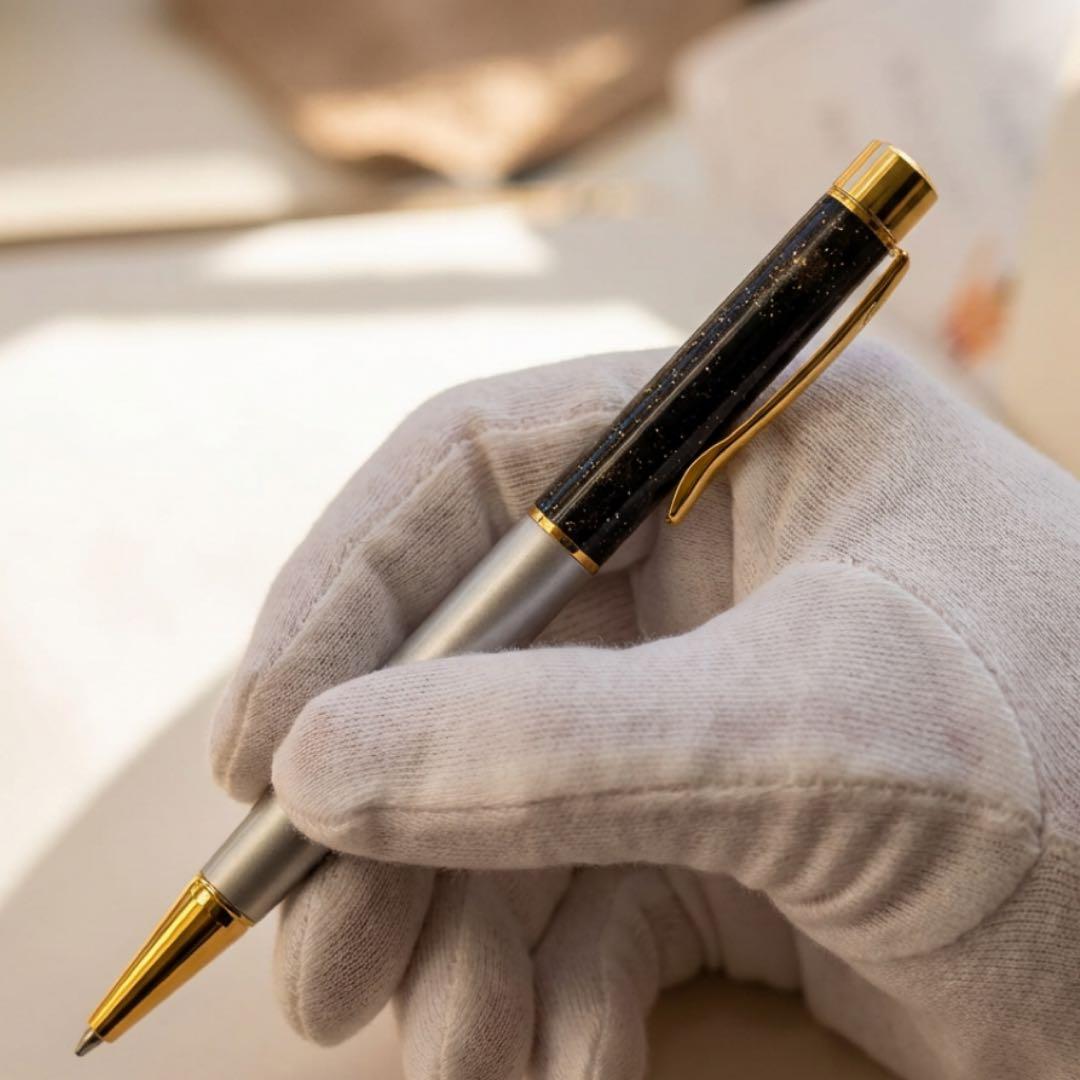 宇宙エネルギー 隕石ボールペン 本体シルバー