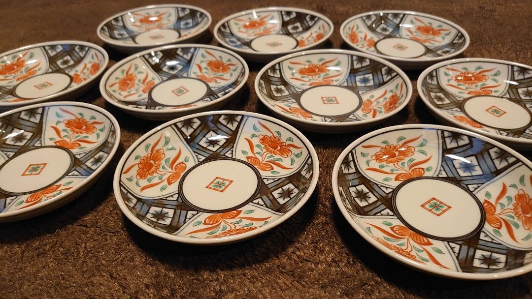 古伊万里　伊万里　色絵　豆皿　菓子皿 １０客