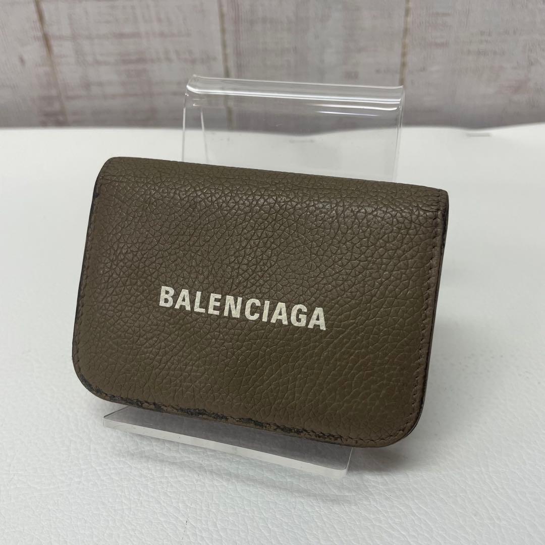ま*る様 BALENCIAGA オリーブグリーン 三つ折り財布