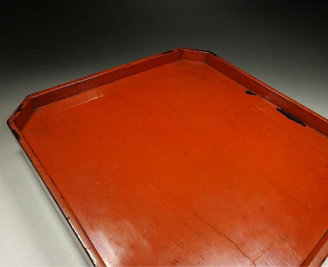 室町〜安土桃山時代 根来 漆器盆 折敷 寺院什器 仏教美術 仏像 古美術 骨董