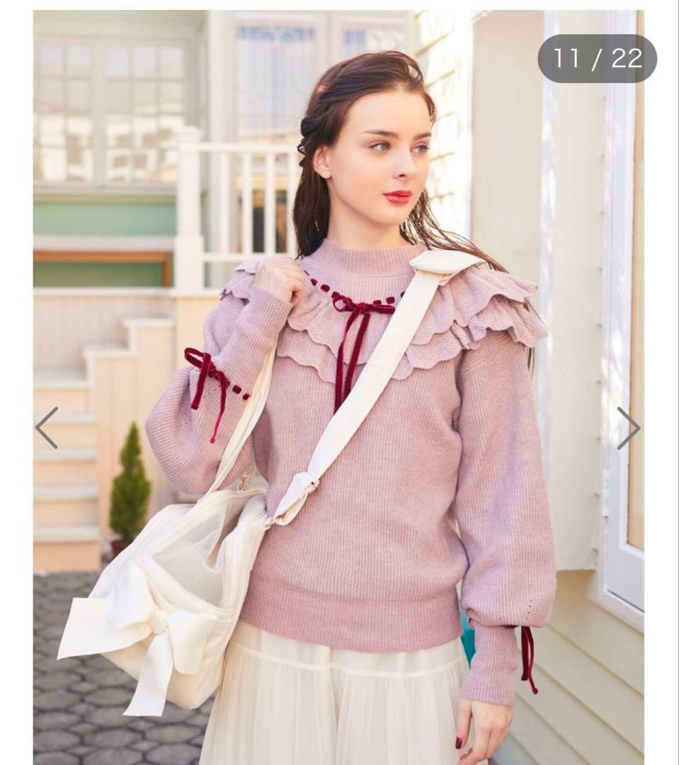 Maison de FLEUR 撥水 サイドリボンキャリーバッグ