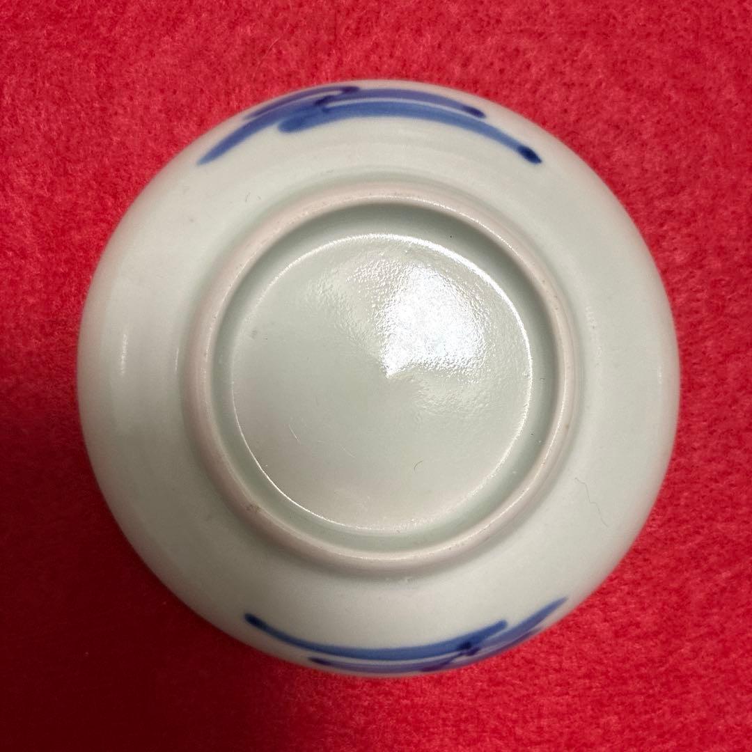 古伊万里　染付　酒呑仙人　猩猩　豆皿　2枚組