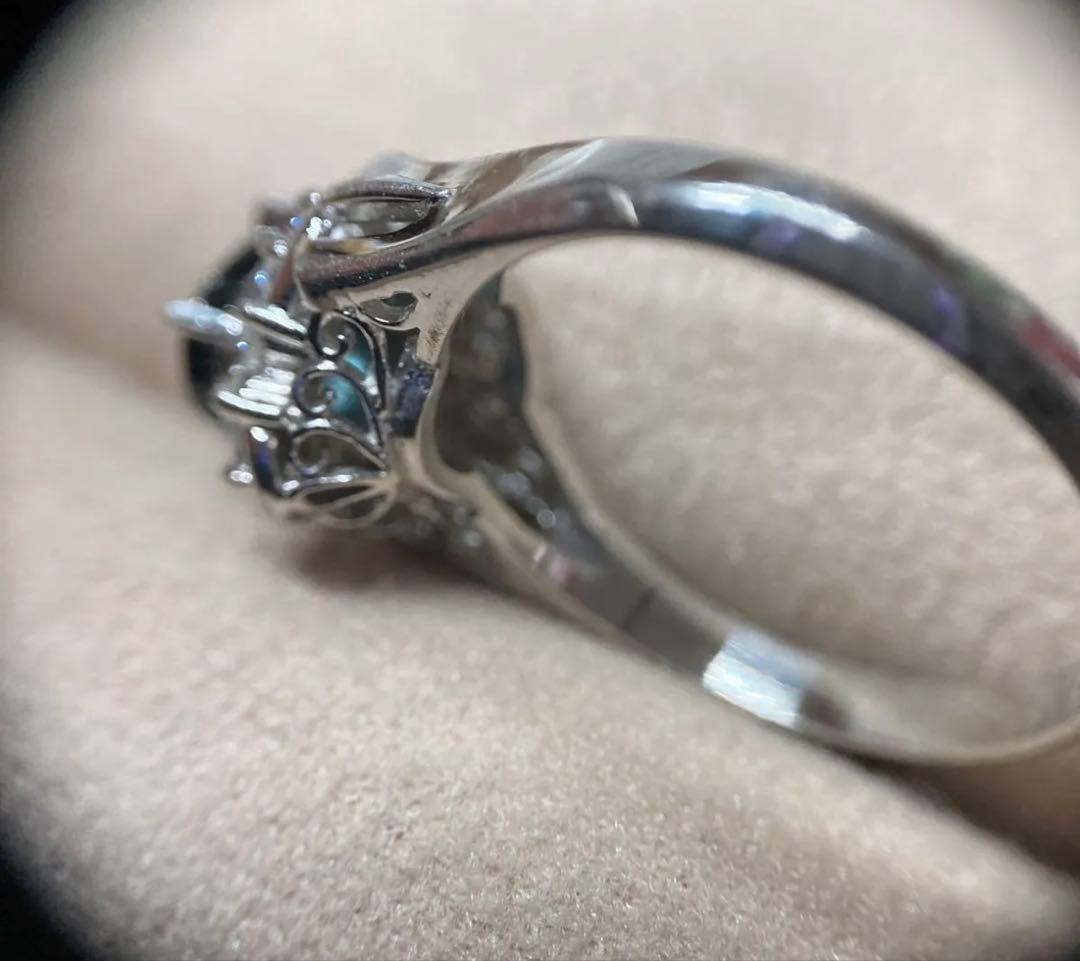 美しいサファイアリング　プラチナ　pt900