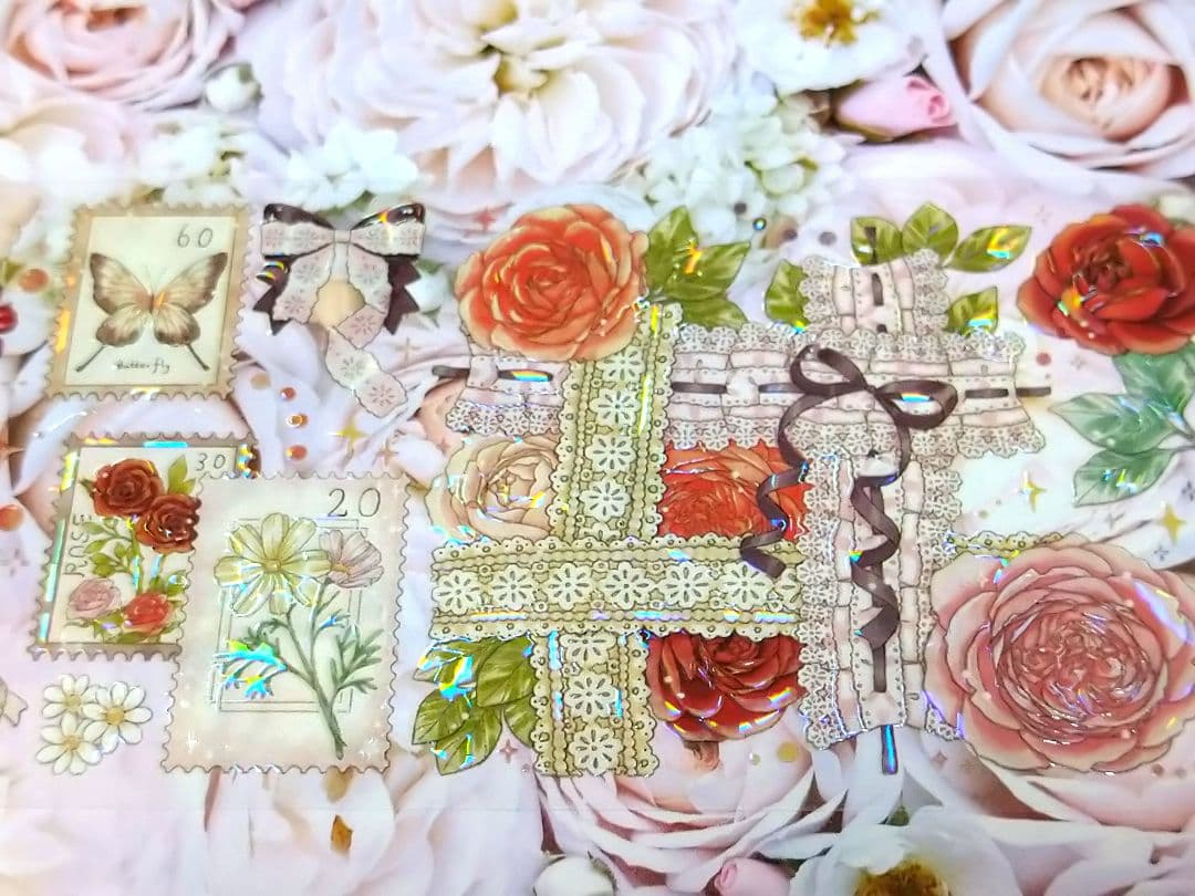 J394＃薔薇少女(贝壳光)dailylife切り売り海外人物マステ女の子