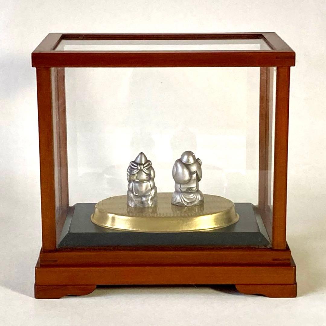 大黒天様 恵比寿様 純銀製 置物 縁起物 ケース付