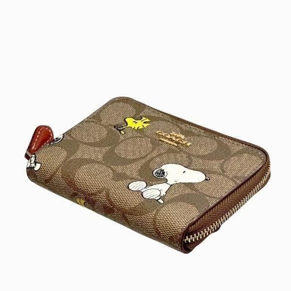 初売りコーチ二折 財布 ★COACH★スモール ジップ アラウンド.SNOOPY