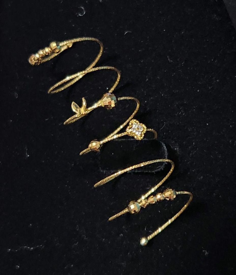 ppさま専用　フルーフ 18K ダイヤモンドフラワーデザイン フレキシブルリング