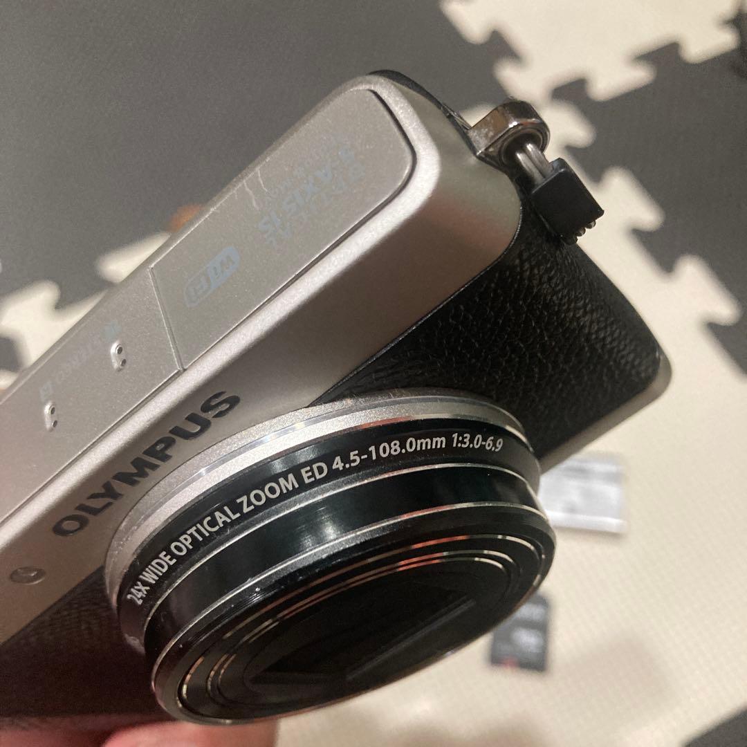 オリンパス コンパクトデジタルカメラSH-3 ブラック シルバーボディ