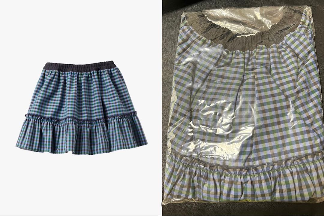 familiar リバーシブル スカートXT（ブルー系）120センチ新品・未使用