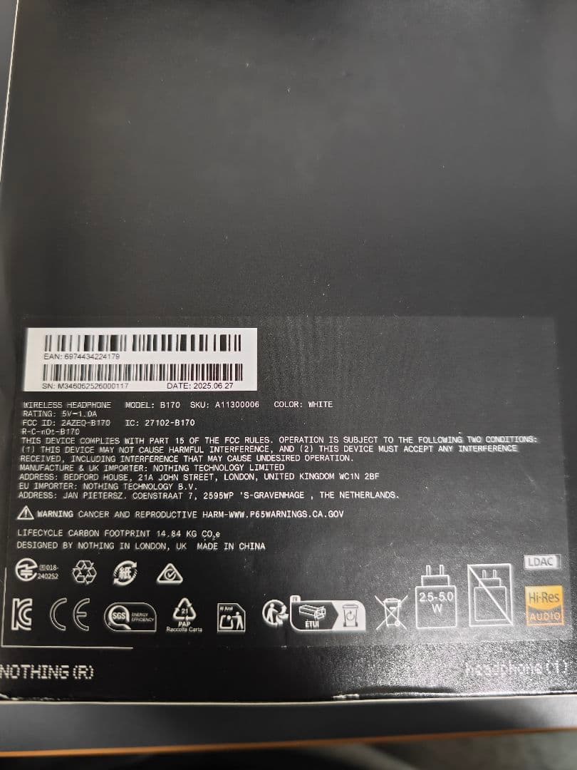 Nothing Headphone (1) White 中古