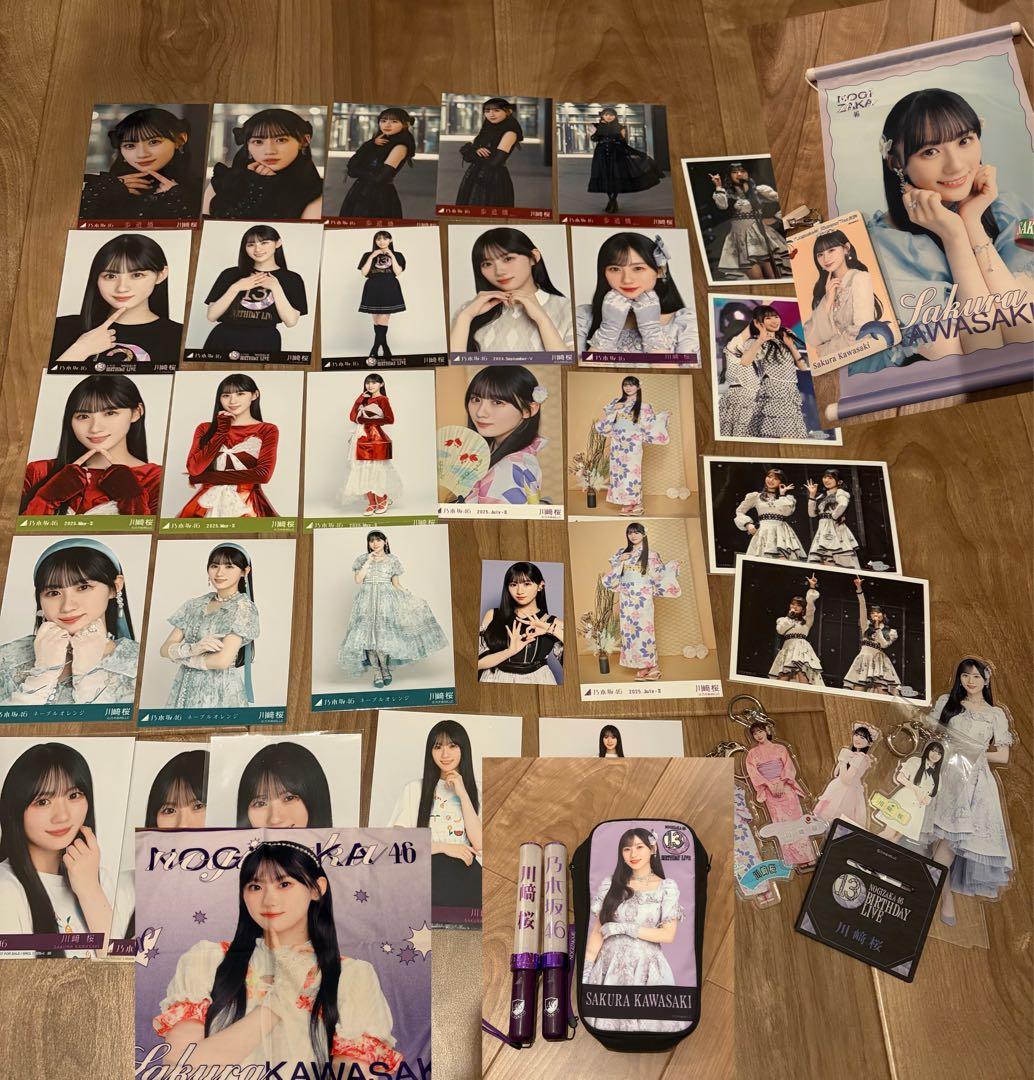 川崎桜 生写真 ペンライト ペンライトケース