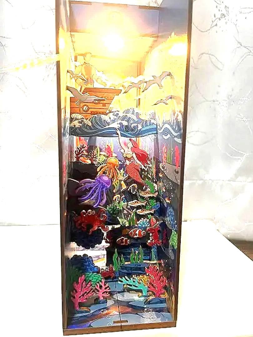 ドールハウス完成品　ブックスタンド　リトルマーメイド