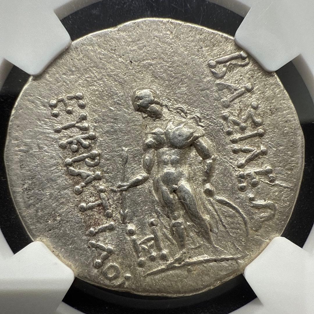 【希少】バクトリア王国 ユクリデス2世 テトラドラクマ NGC鑑定済 古代