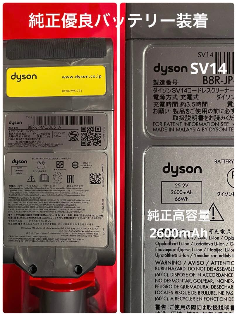 ダイソン①SV14V11 ２ヘッドから選択　補強型トリガー装着新品交換フィルター