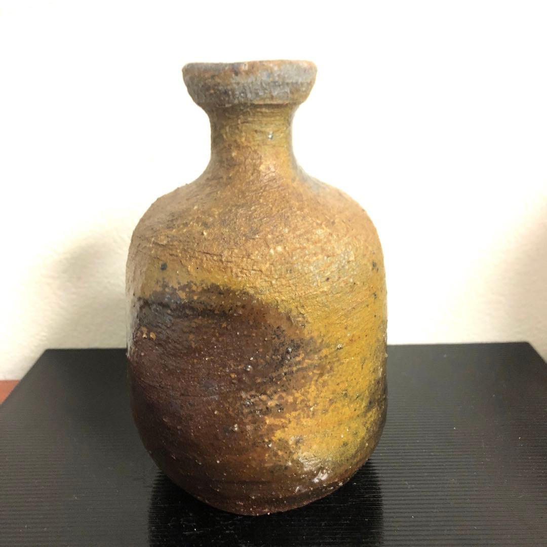 備前焼　多久守　伊部手　徳利　箱　花　酒器　骨董