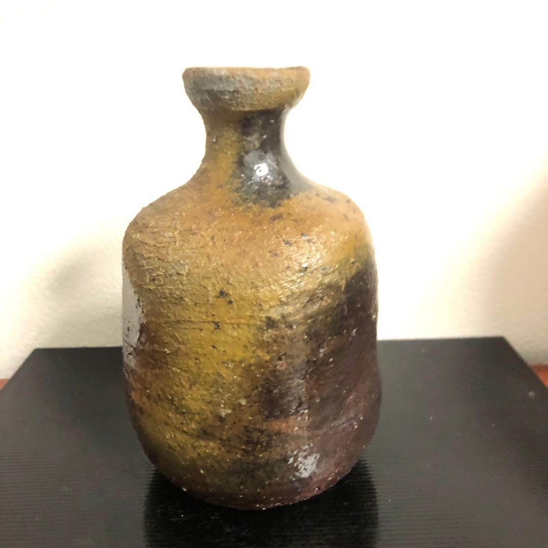 備前焼　多久守　伊部手　徳利　箱　花　酒器　骨董