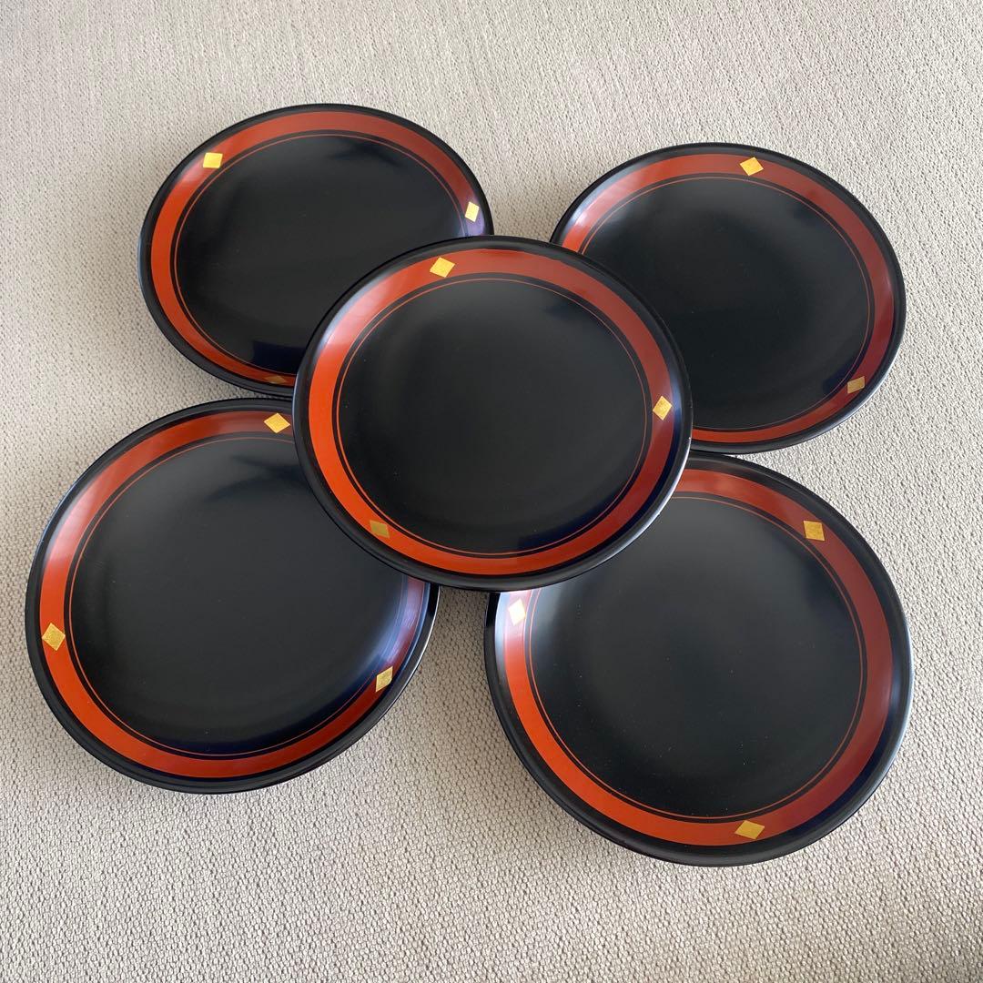 漆器 菓子器 5枚セット