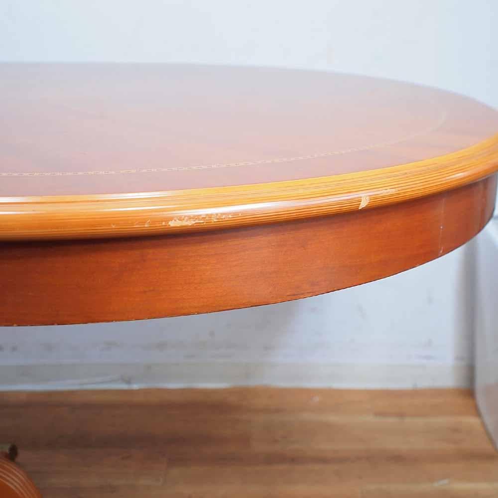 イタリアンクラシック 象嵌細工 ダイニングテーブル 楕円 クラシカル