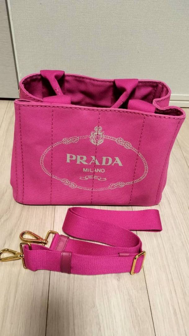 (♡ちゃん♡専用)PRADA カナパ　ピンク ショルダーバッグ 保存袋付き
