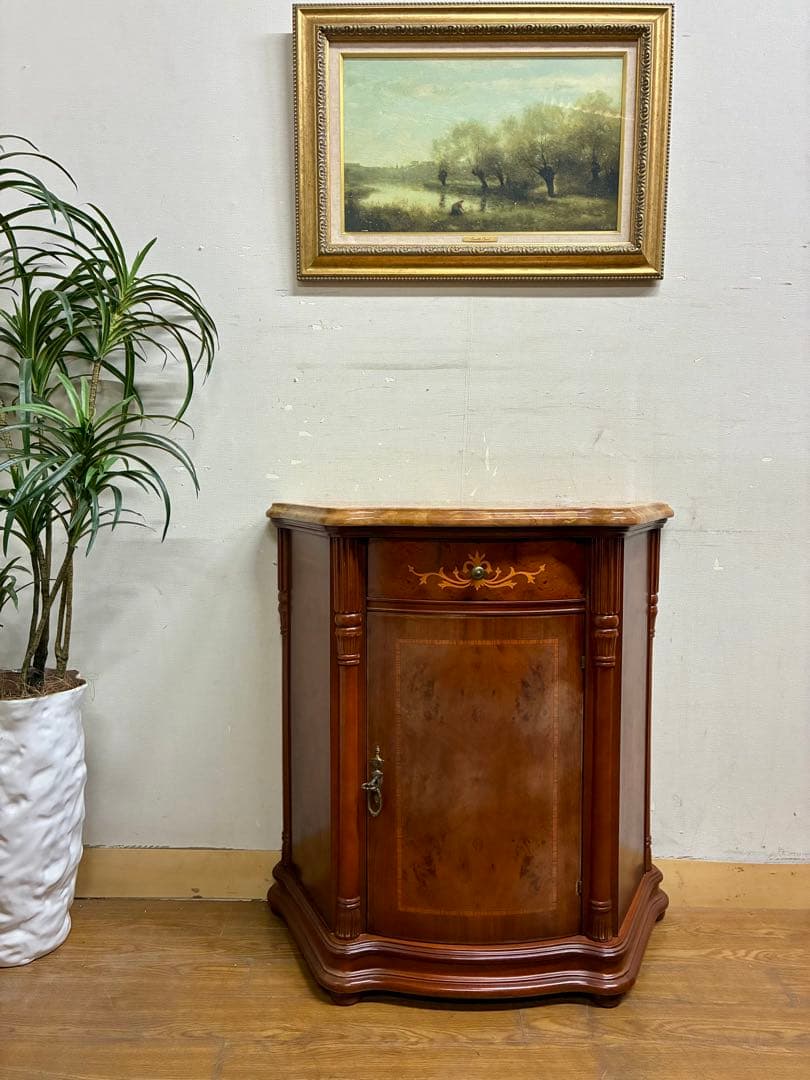 りっちゃん☆管379☆イタリア製☆象嵌細工☆サイドボード☆天板大理石