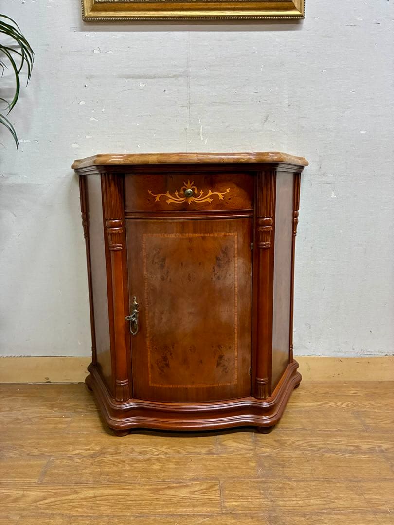 りっちゃん☆管379☆イタリア製☆象嵌細工☆サイドボード☆天板大理石