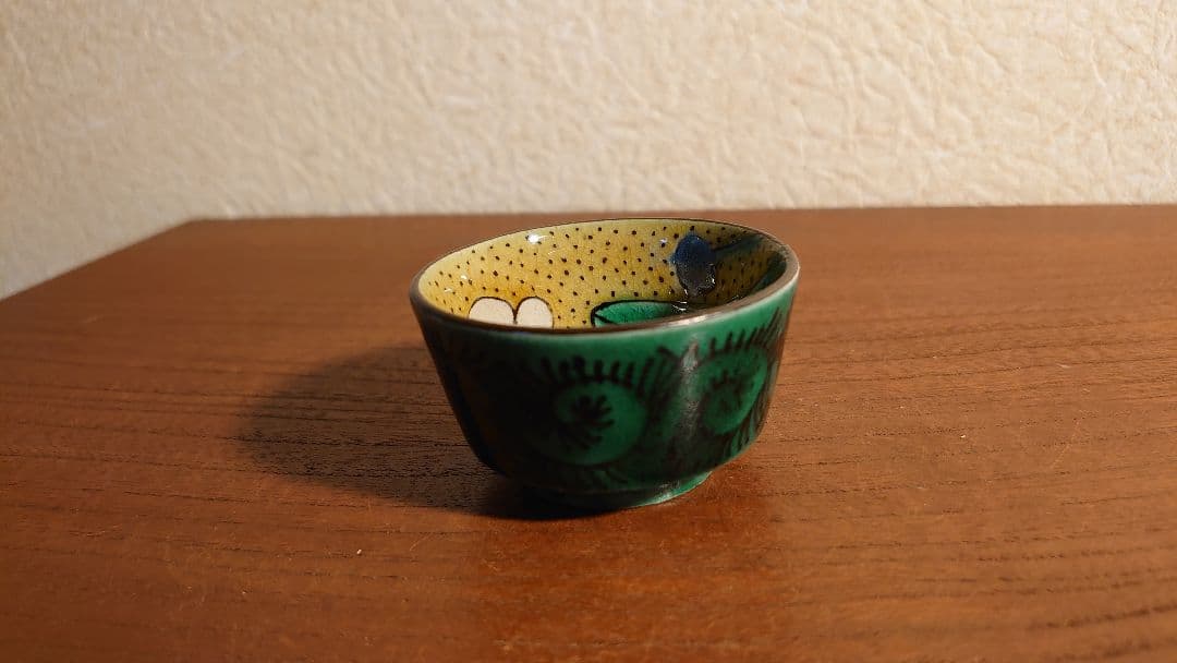 古九谷　九谷焼　吉田屋窯　松山窯　青九谷　青手　盃　時代盃　１客