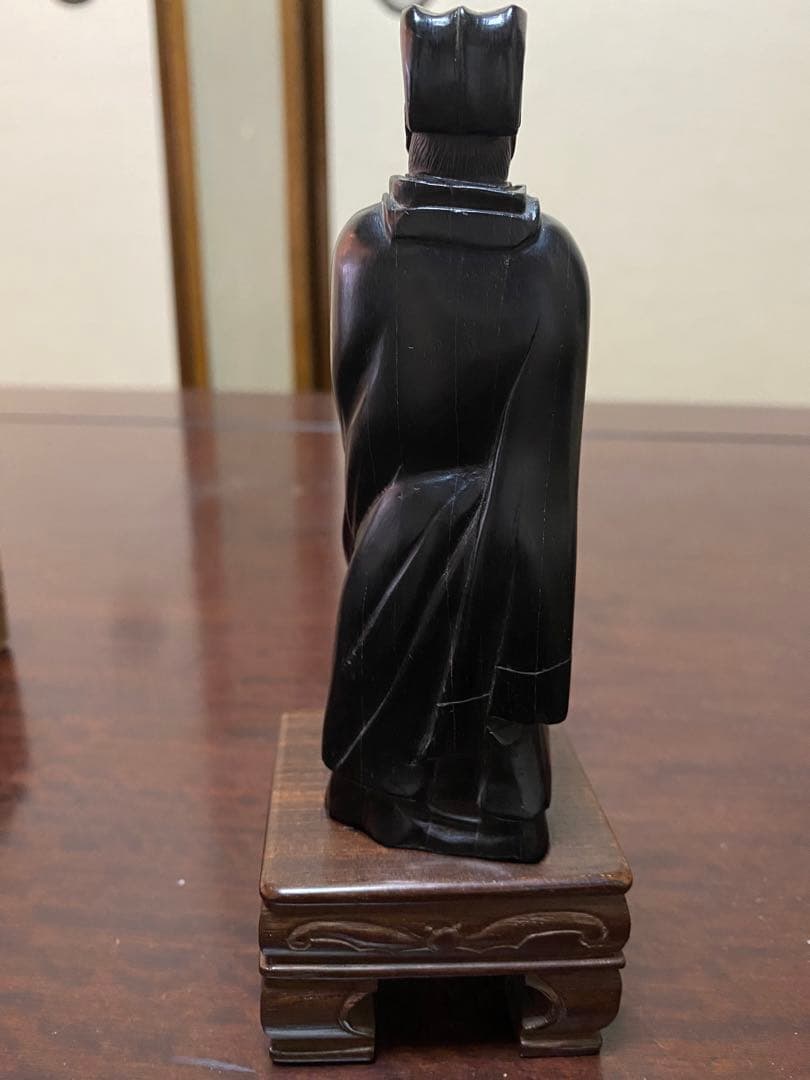 中国　木彫　紫檀　道教　文人