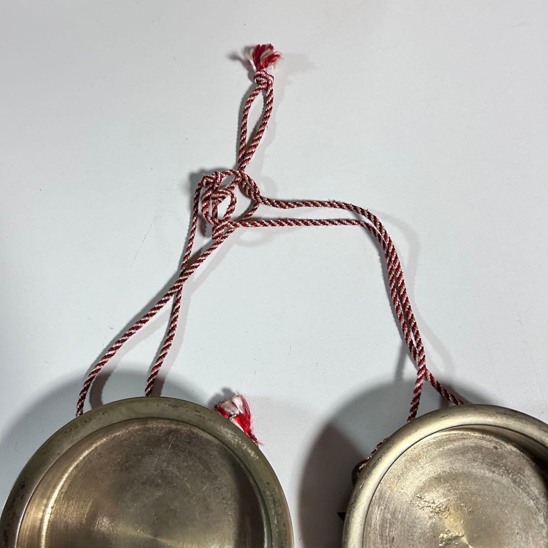 真鍮製 チャンチキ　鉦 かね ペア 神輿 囃子用 和楽器 直径12.2cm