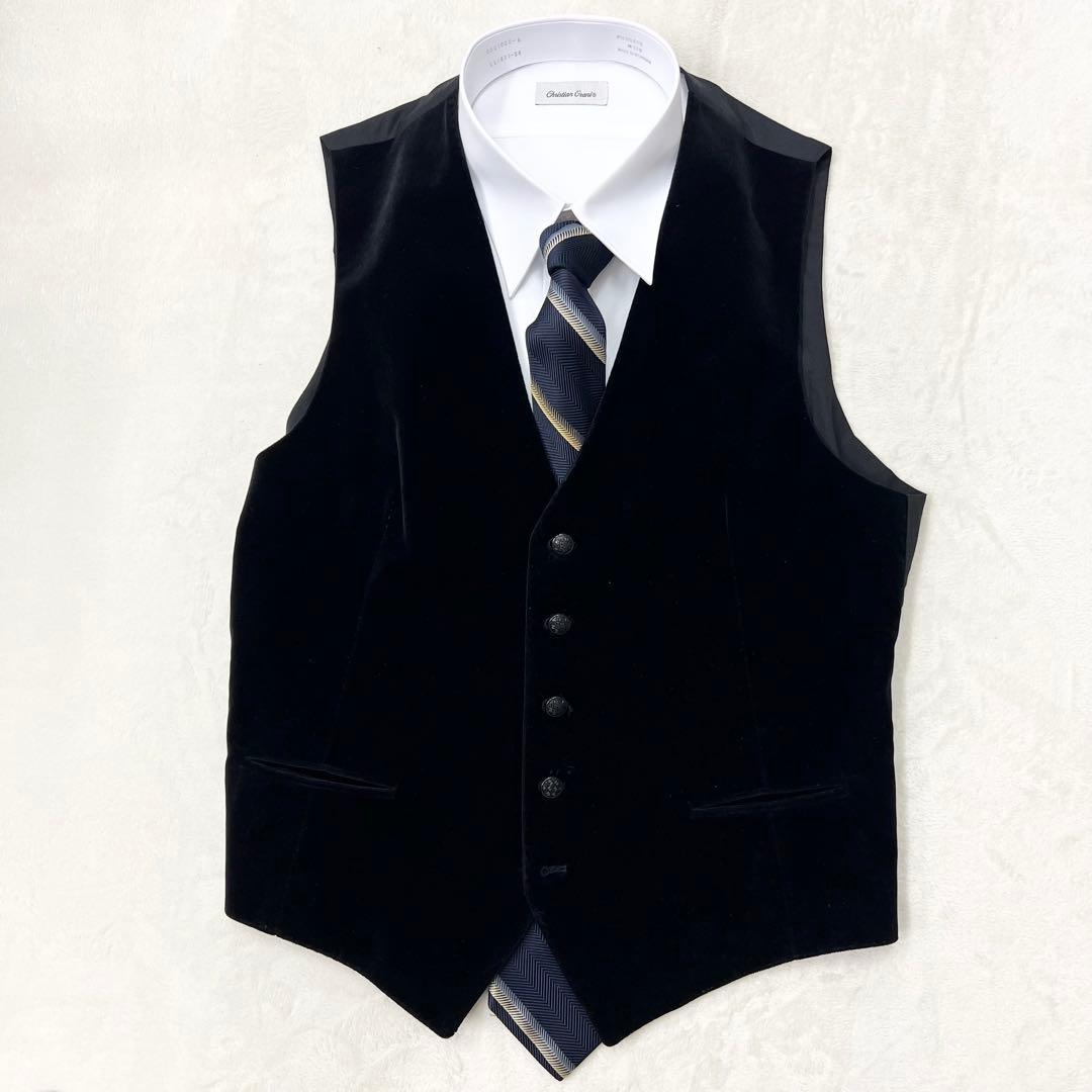 極美品 タリアトーレ ジレ ベスト ベロア ブラック