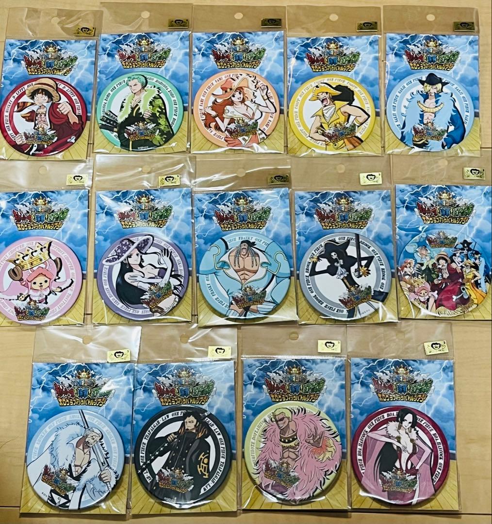 ワンピース ホログラフィックバトルシアター 缶バッジ コンプ 輩 お台場 限定