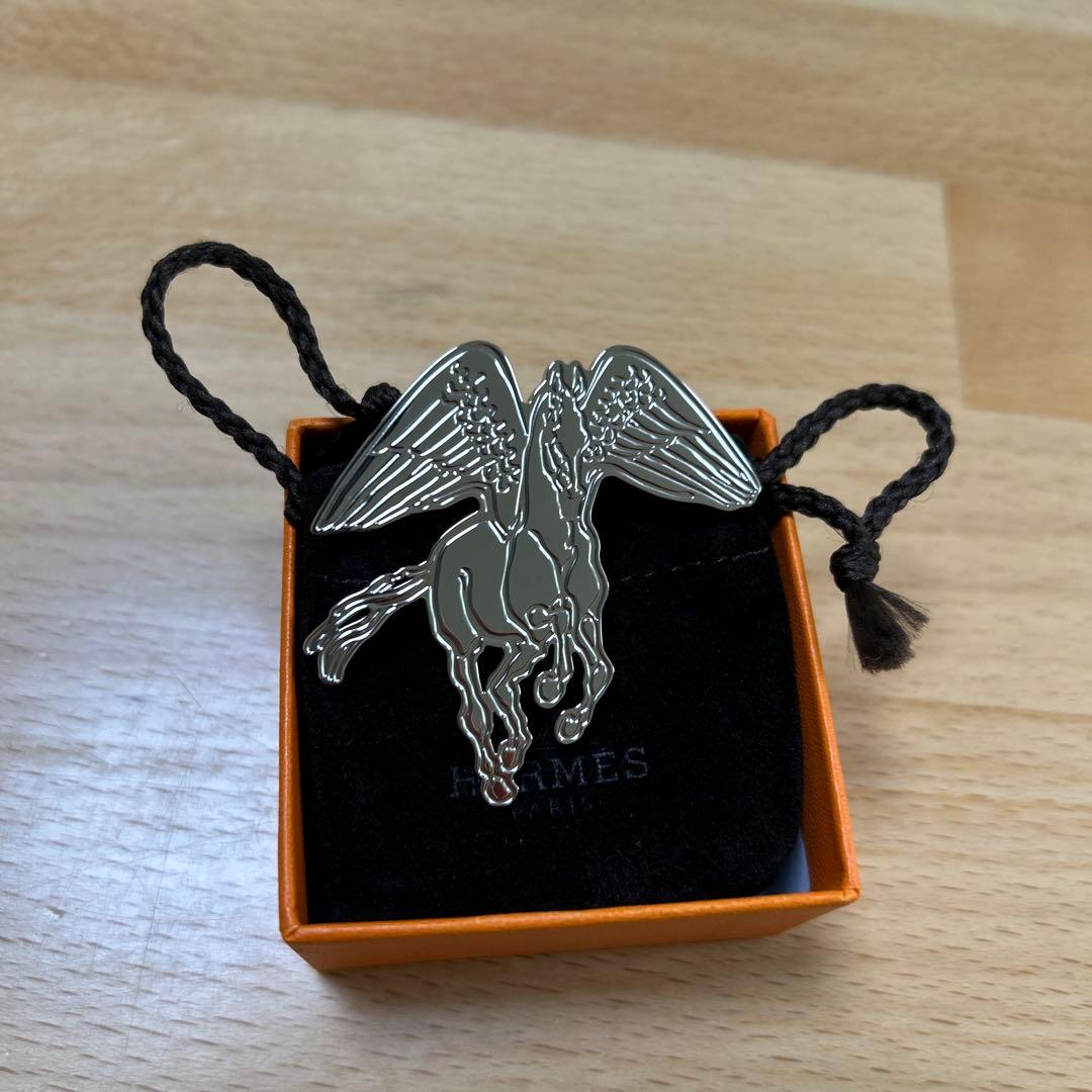 エルメス　Hermes 新品　ペガサス　スカーフリング　シルバー