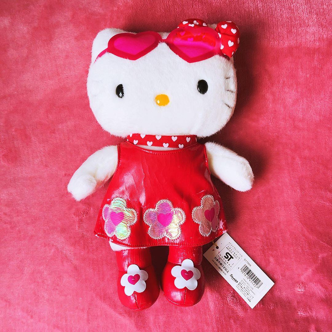 希少レア　ハローキティ　ハート　サングラス　ぬいぐるみ　2001 サンリオ