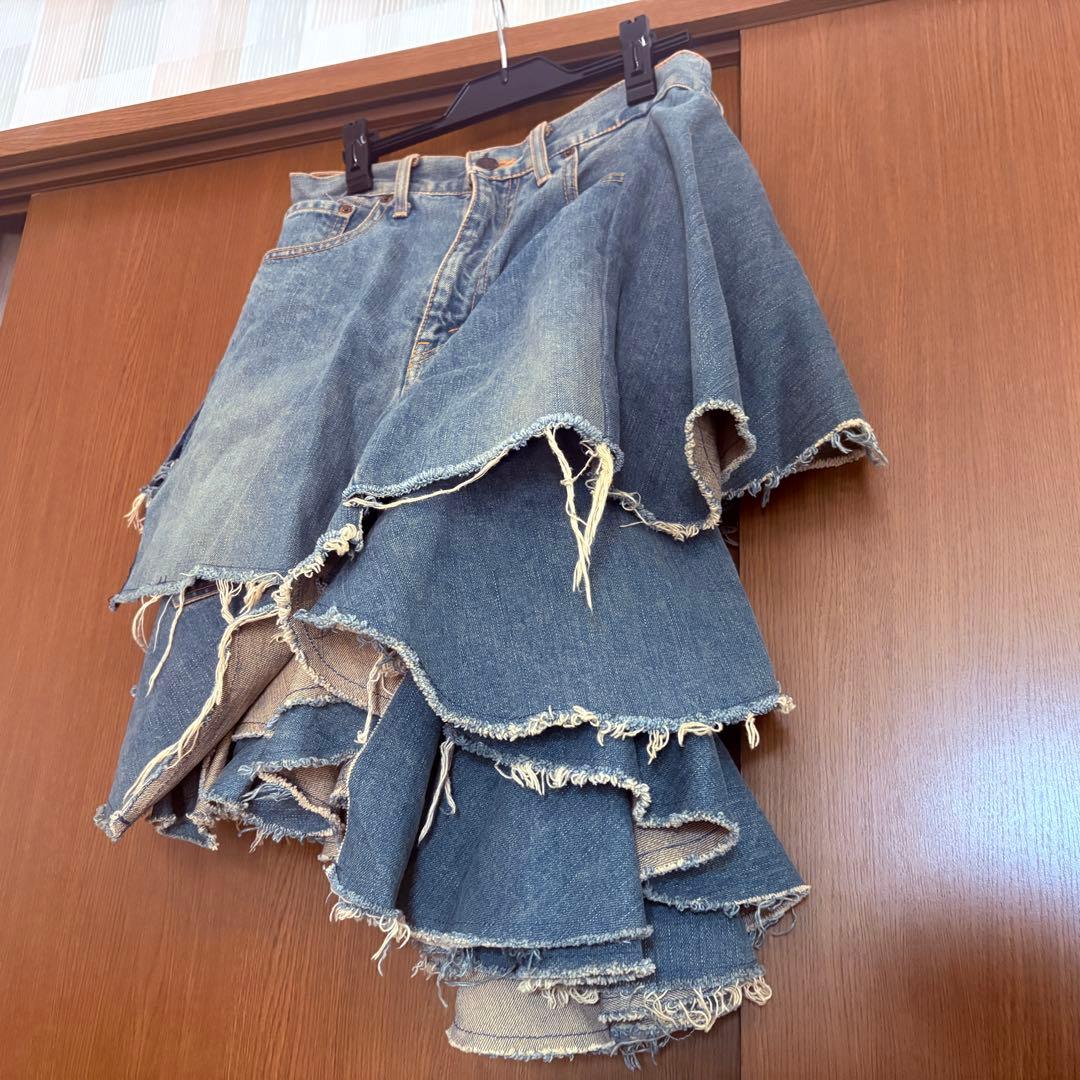 junya watanabe 変形デニムスカート　コムデギャルソン