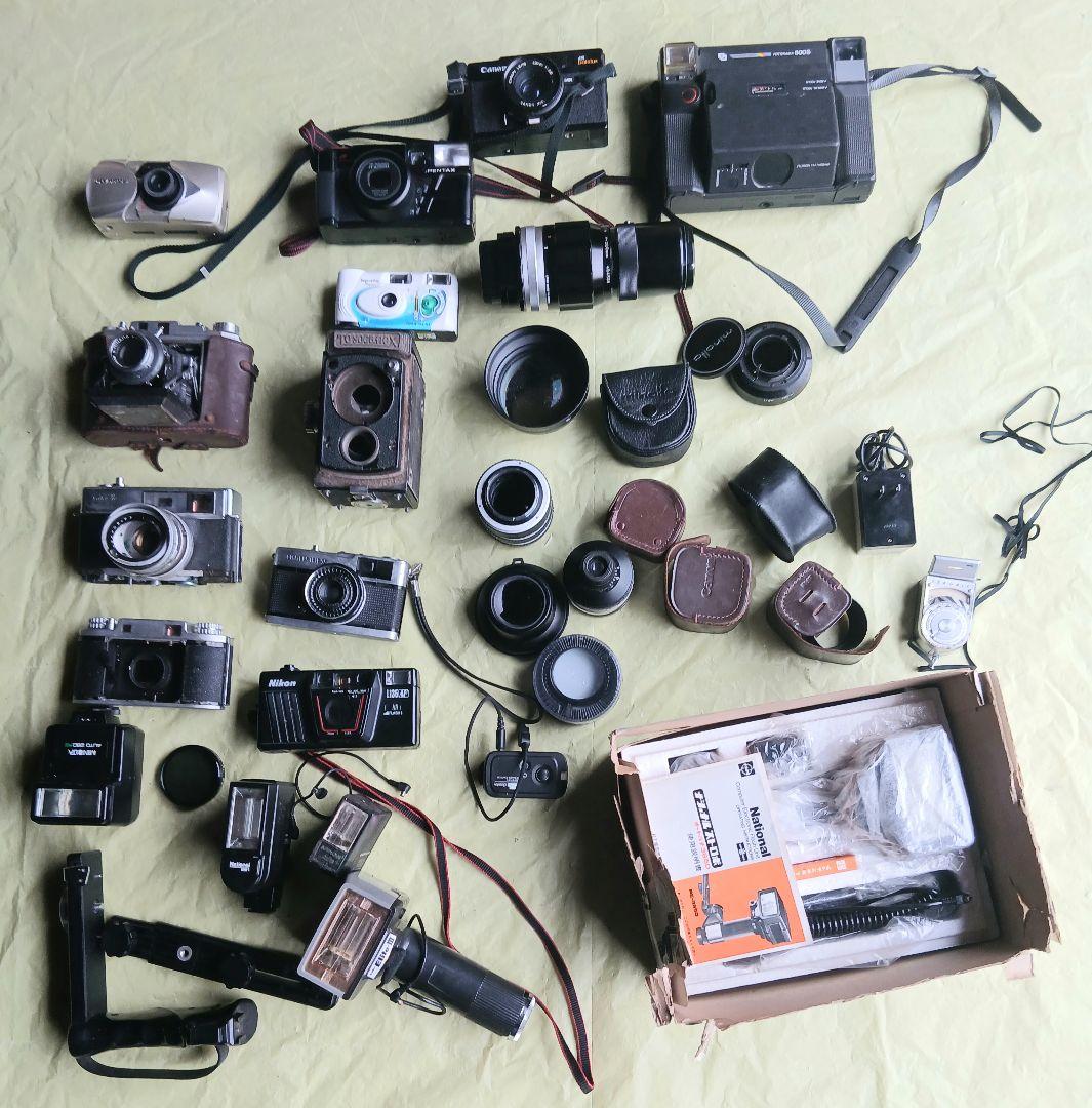 フィルムカメラ&レンズ&ストロ ボまとめ売り「ジャンク」
