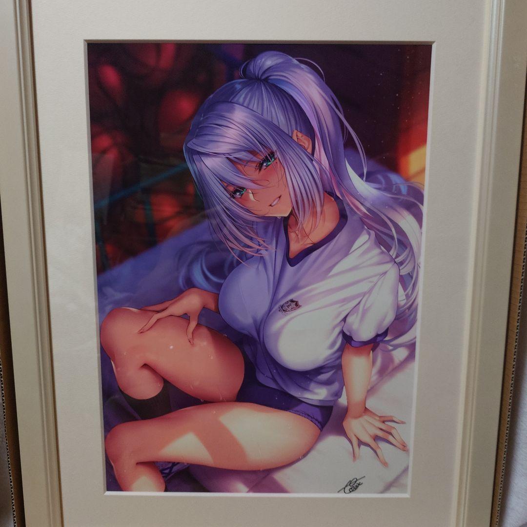 ピロ水　直筆サイン　A3　複製原画　閉じ込められちゃったわね　天笠　綴