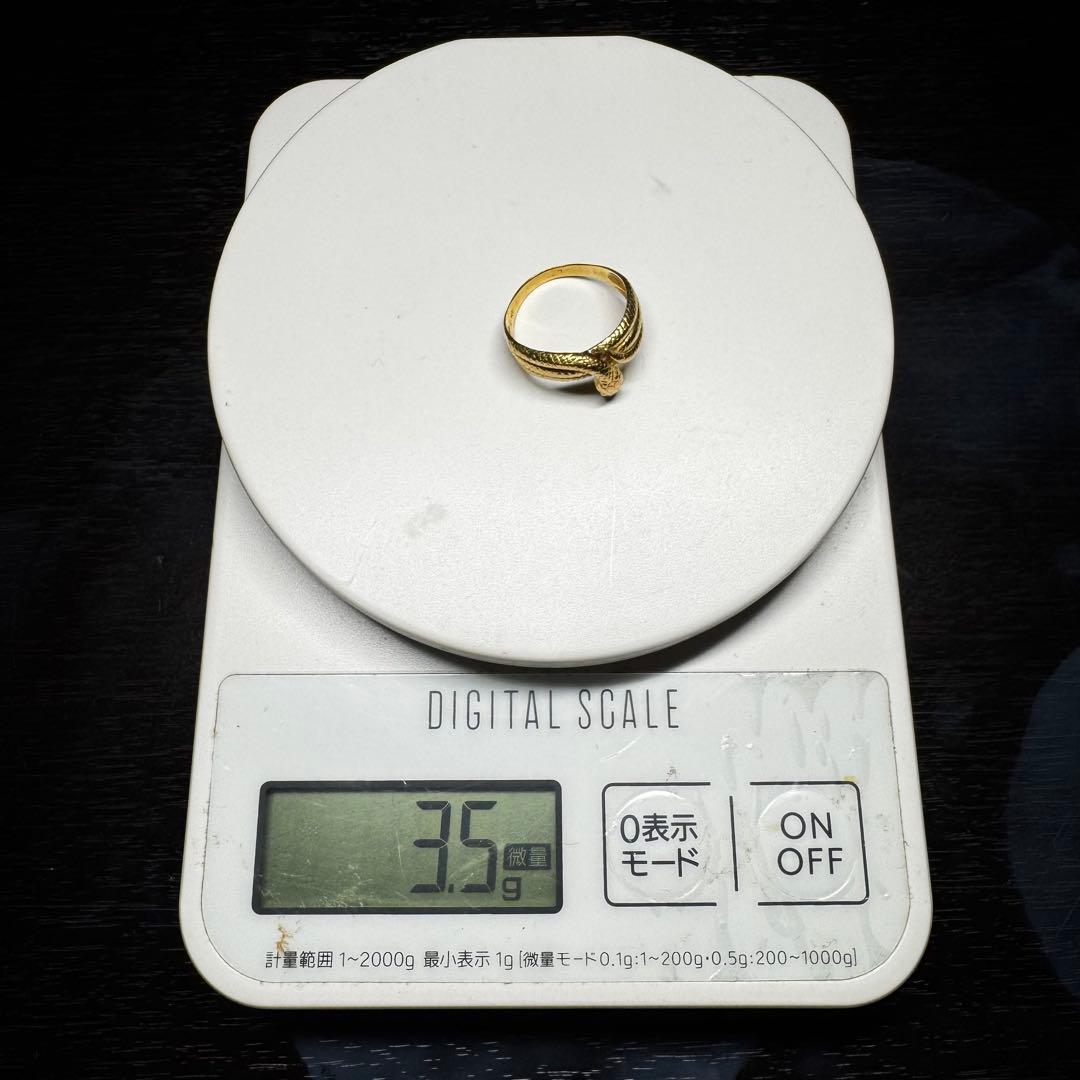 【値下げなし】k18 リング(約3.5g)リングサイズ22号