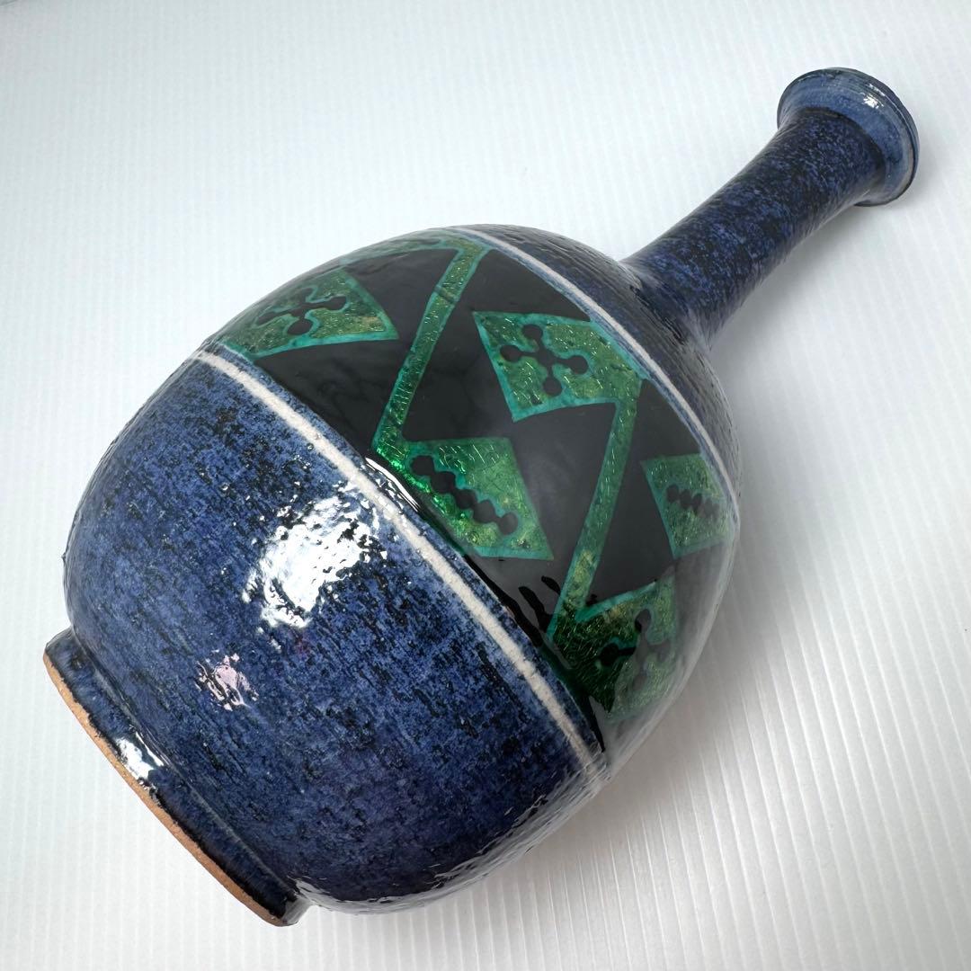 新品 九谷焼 松本佐一 花入 花瓶 名匠 伝統工芸 石川県指定無形文化財保持者