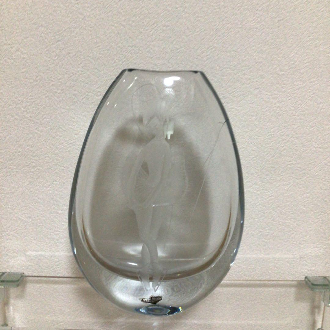 スエーデン　作家物　ガラス製　　スケーター　少女